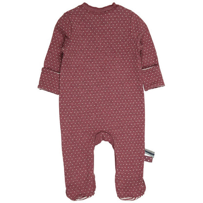 OrganicEra Bio-Schlafanzug mit Babyfüßen, Bordeaux