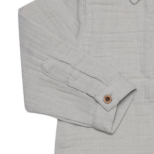 OrganicEra Bio-Musselin-Bodysuit-Hemd für Jungen, Grau