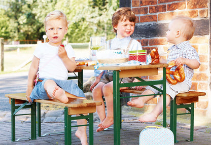 Kinderbank- und Tischgarnitur für Feste im Freien 'Sepp', 3-teilig