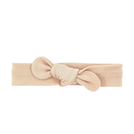 May Mays | Beau Haarband | Geknotete Rippe Beige | 0-4 Jahre