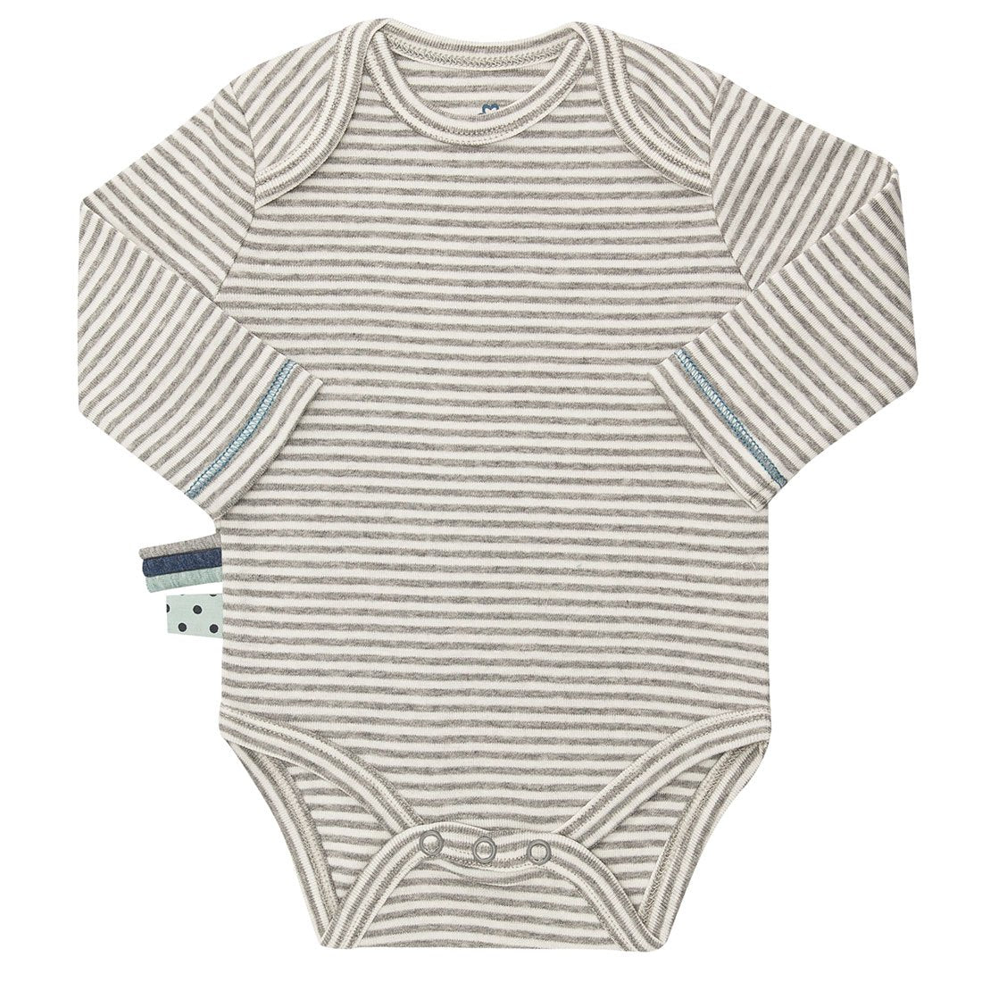 OrganicEra Bio-Baby-L/S-Bodysuit, grau gestreift