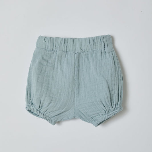 OrganicEra Bloomer Shorts aus Bio-Musselin, Aqua